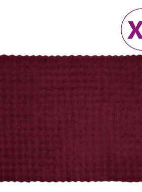 VidaXL Neppels Konijnenbont Deken 4 pcs Bordeaux Rood 150 x 220 cm