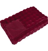 VidaXL Neppels Konijnenbont Deken 4 pcs Bordeaux Rood 150 x 220 cm