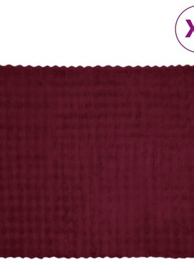 VidaXL Neppels Konijnenbont Deken 4 pcs Bordeaux Rood 130 x 150 cm