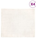 VidaXL Neppels Konijnenbont Deken 4 pcs Wit 240 x 270 cm Polyester