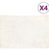 VidaXL Neppels Konijnenbont Deken 4 pcs Wit 150 x 220 cm Polyester