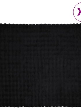 VidaXL Neppels Konijnenbont Deken 4 pcs Zwart 240 x 270 cm Polyester