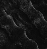 VidaXL Neppels Konijnenbont Deken 4 pcs Zwart 220 x 240 cm Polyester