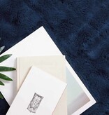 VidaXL Neppels Konijnenbont Deken 4 pcs Marineblauw 130 x 150 cm