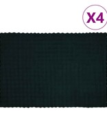 VidaXL Neppels Konijnenbont Deken 4 pcs Donkergroen 150 x 220 cm