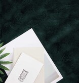 VidaXL Neppels Konijnenbont Deken 4 pcs Donkergroen 150 x 220 cm