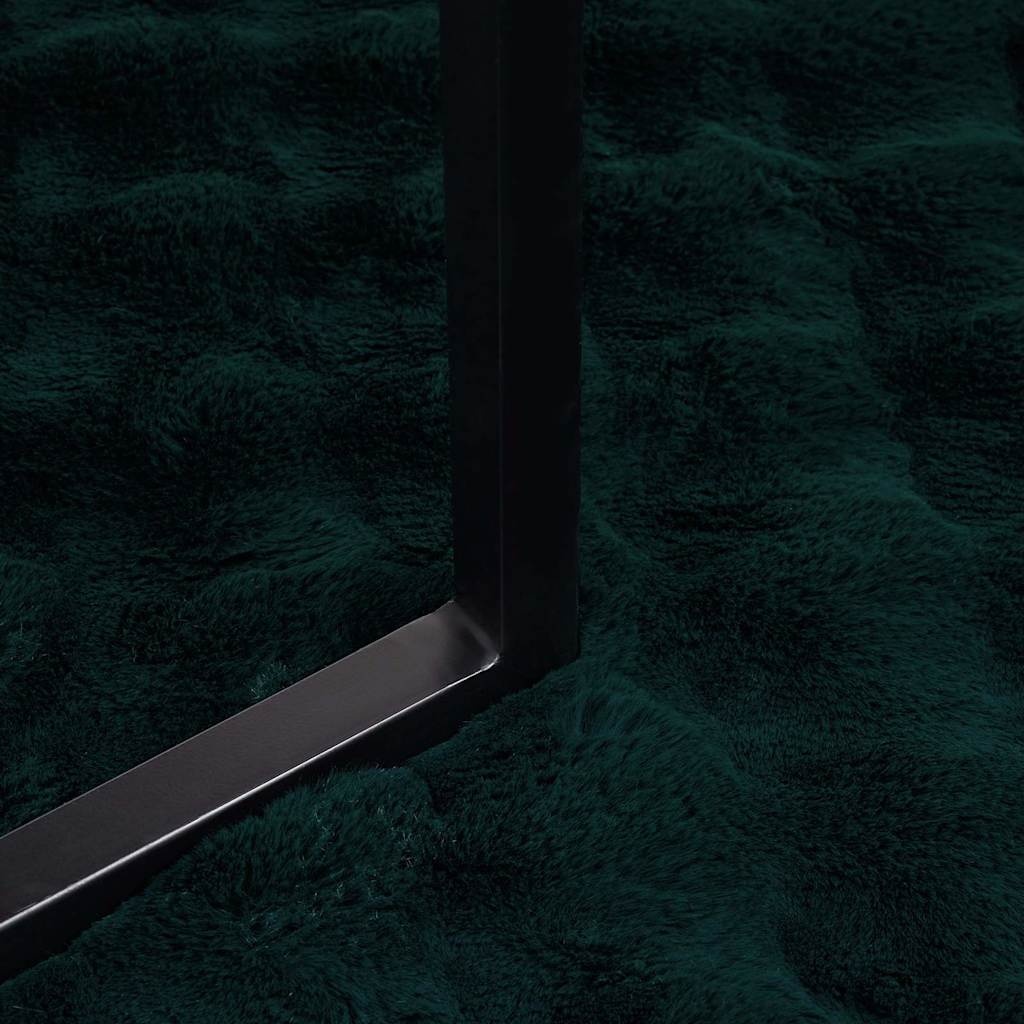 VidaXL Neppels Konijnenbont Deken 4 pcs Donkergroen 150 x 220 cm
