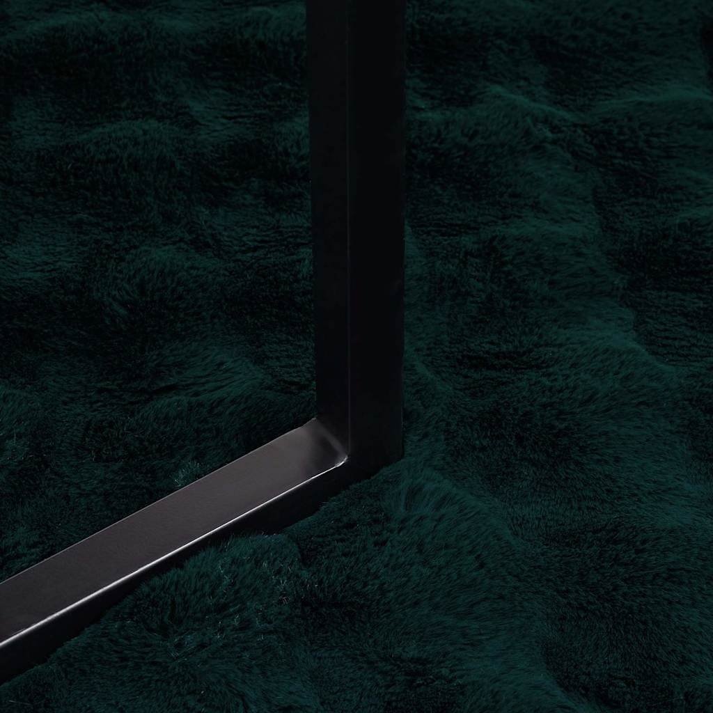 VidaXL Neppels Konijnenbont Deken 4 pcs Donkergroen 130 x 150 cm