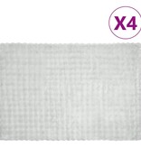 VidaXL Neppels Konijnenbont Deken 4 pcs Grijs 150 x 220 cm Polyester