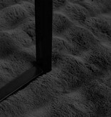 VidaXL Neppels Konijnenbont Deken 4 pcs Donkergrijs 240 x 270 cm