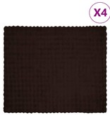 VidaXL Neppels Konijnenbont Deken 4 pcs Kameel 240 x 270 cm Polyester