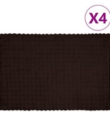 VidaXL Neppels Konijnenbont Deken 4 pcs Kameel 150 x 220 cm Polyester
