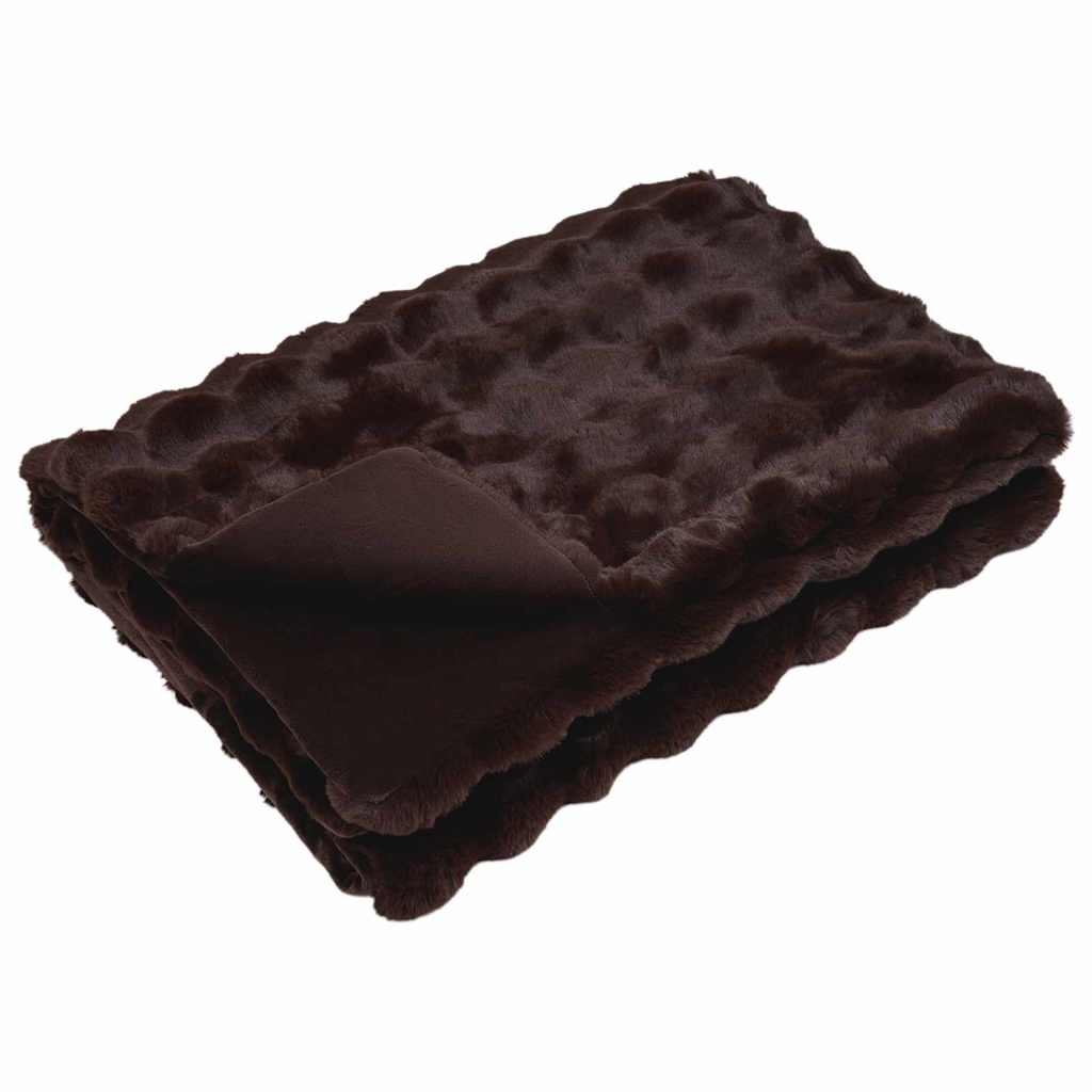 VidaXL Neppels Konijnenbont Deken 4 pcs Kameel 150 x 220 cm Polyester