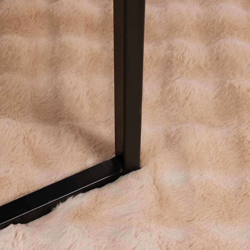 VidaXL Neppels Konijnenbont Deken 4 pcs Beige 240 x 270 cm Polyester