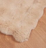 VidaXL Neppels Konijnenbont Deken 4 pcs Beige 240 x 270 cm Polyester