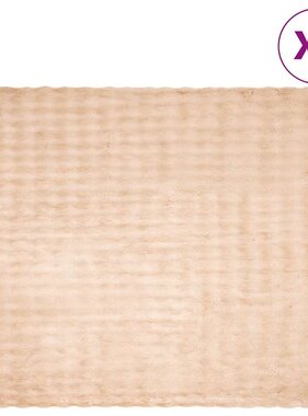 VidaXL Neppels Konijnenbont Deken 4 pcs Beige 220 x 240 cm Polyester