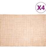 VidaXL Neppels Konijnenbont Deken 4 pcs Beige 150 x 220 cm Polyester