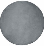 VidaXL Nep Konijnenbont Tapijt Antraciet Ø 160 cm Polyester