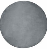 VidaXL Nep Konijnenbont Tapijt Antraciet Ø 120 cm Polyester