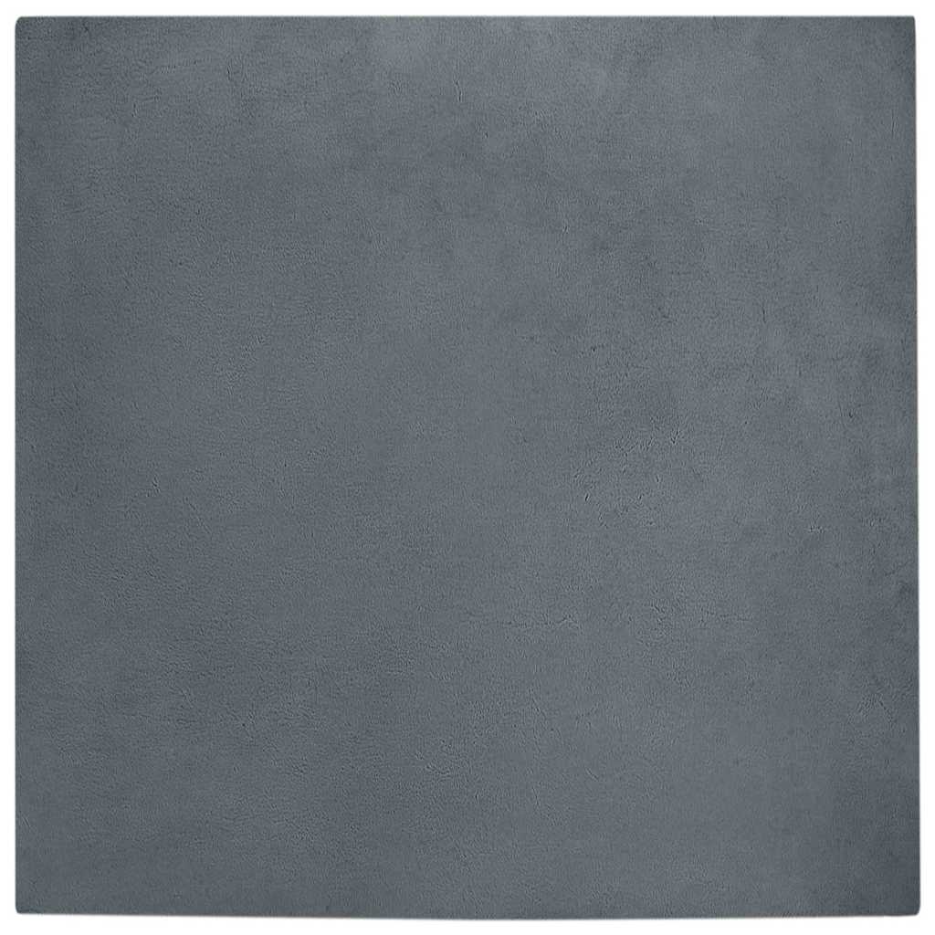 VidaXL Nep Konijnenbont Tapijt Antraciet 240 x 240 cm Polyester