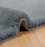 VidaXL Nep Konijnenbont Tapijt Antraciet 200 x 280 cm Polyester