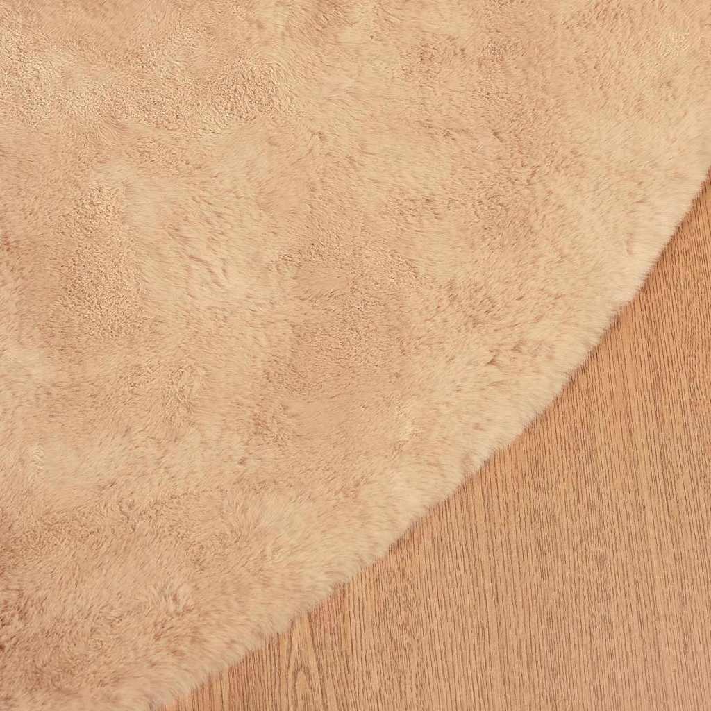 VidaXL Nep Konijnenbont Tapijt Taupe Ø 160 cm Polyester