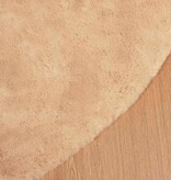 VidaXL Nep Konijnenbont Tapijt Taupe Ø 120 cm Polyester