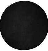 VidaXL Nep Konijnenbont Tapijt Zwart Ø 200 cm Polyester