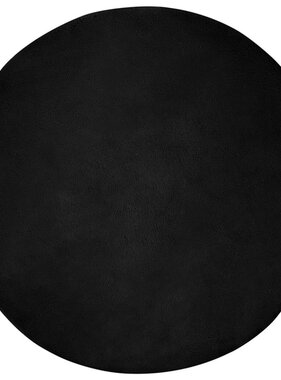 VidaXL Nep Konijnenbont Tapijt Zwart Ø 200 cm Polyester