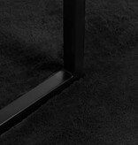 VidaXL Nep Konijnenbont Tapijt Zwart 160 x 160 cm Polyester