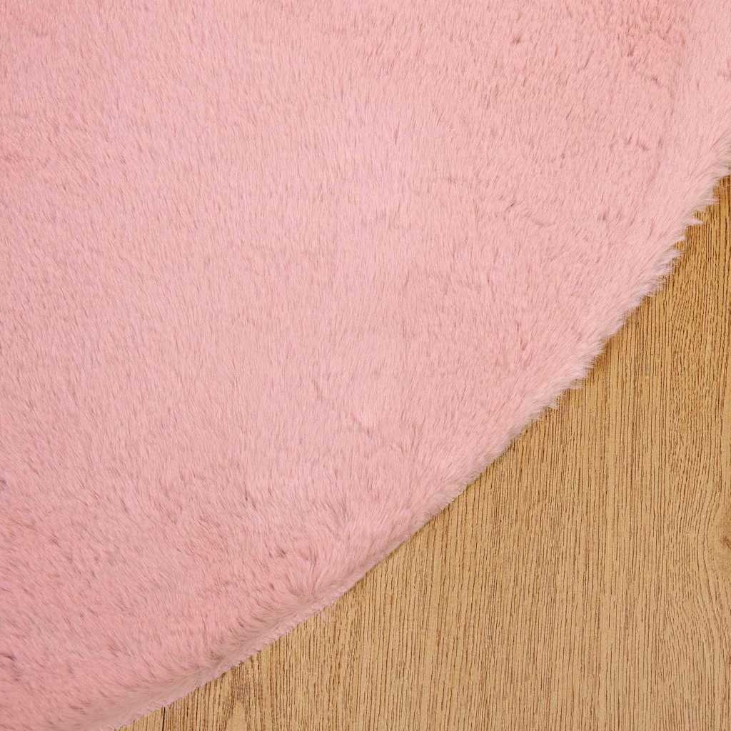 VidaXL Nep Konijnenbont Tapijt Roze Ø 160 cm Polyester