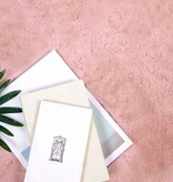 VidaXL Nep Konijnenbont Tapijt Roze Ø 120 cm Polyester