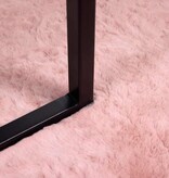 VidaXL Nep Konijnenbont Tapijt Roze 200 x 200 cm Polyester