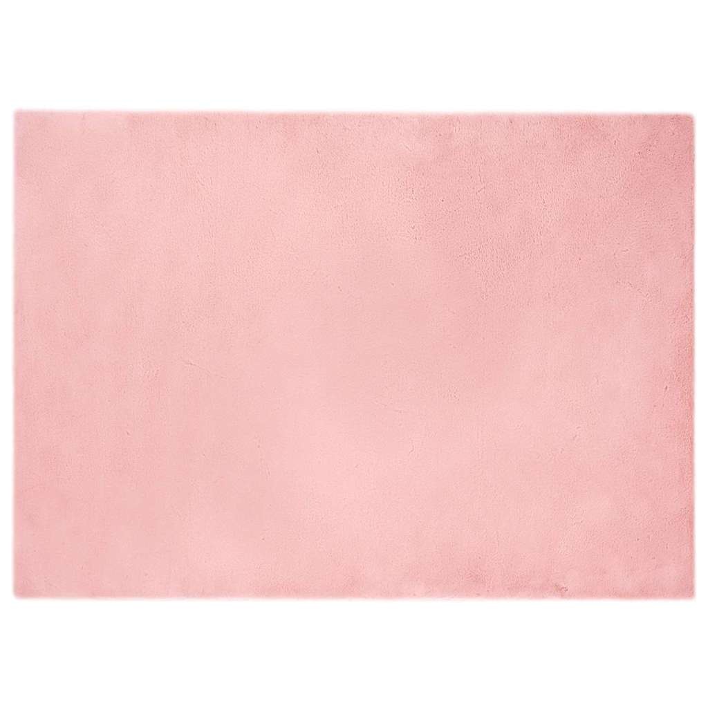VidaXL Nep Konijnenbont Tapijt Roze 240 x 340 cm Polyester