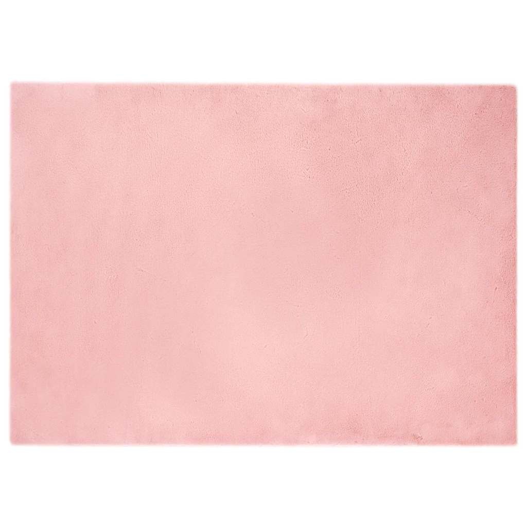 VidaXL Nep Konijnenbont Tapijt Roze 200 x 280 cm Polyester