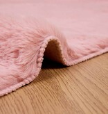 VidaXL Nep Konijnenbont Tapijt Roze 200 x 280 cm Polyester