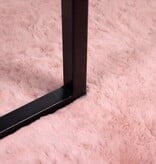 VidaXL Nep Konijnenbont Tapijt Roze 80 x 250 cm Polyester