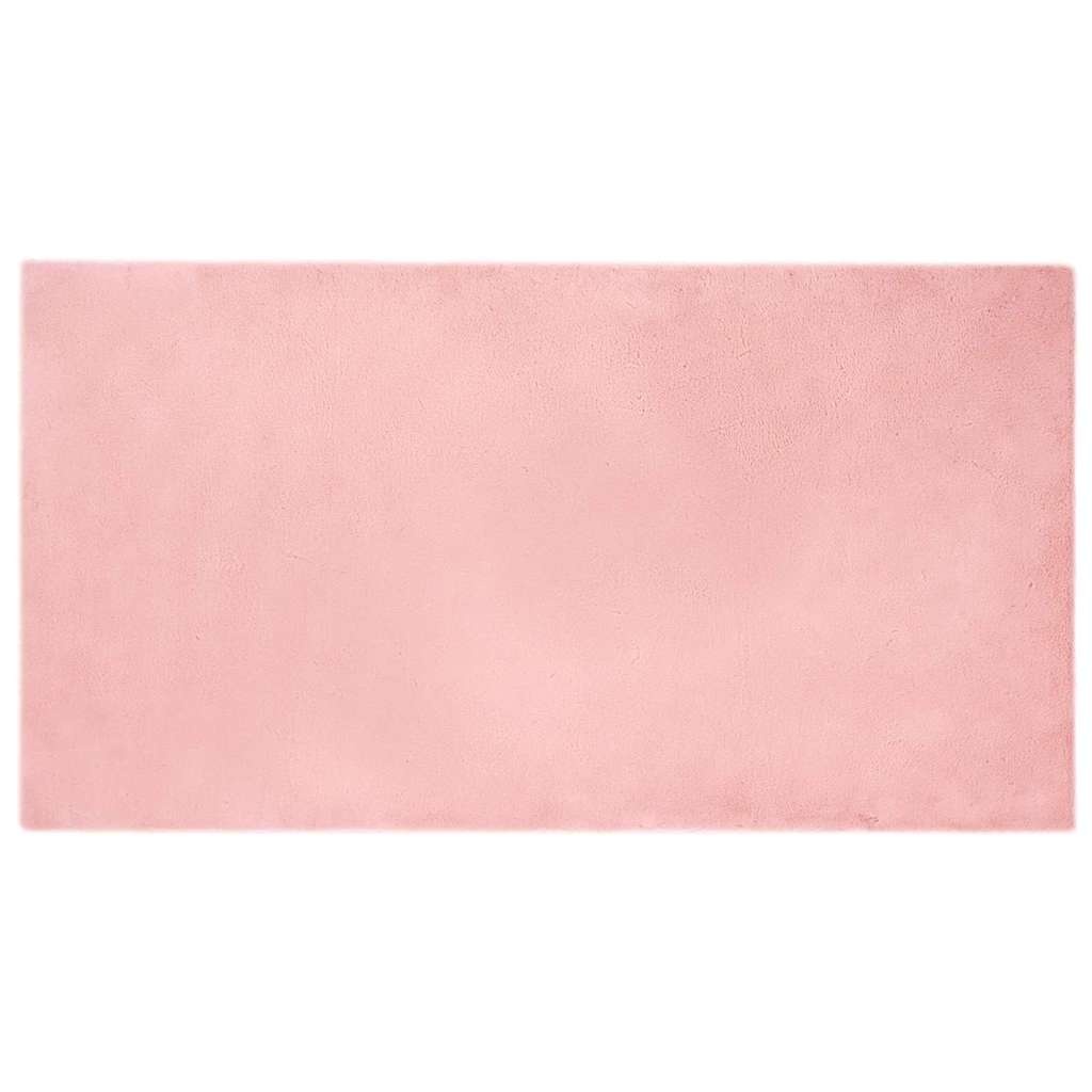 VidaXL Nep Konijnenbont Tapijt Roze 80 x 150 cm Polyester