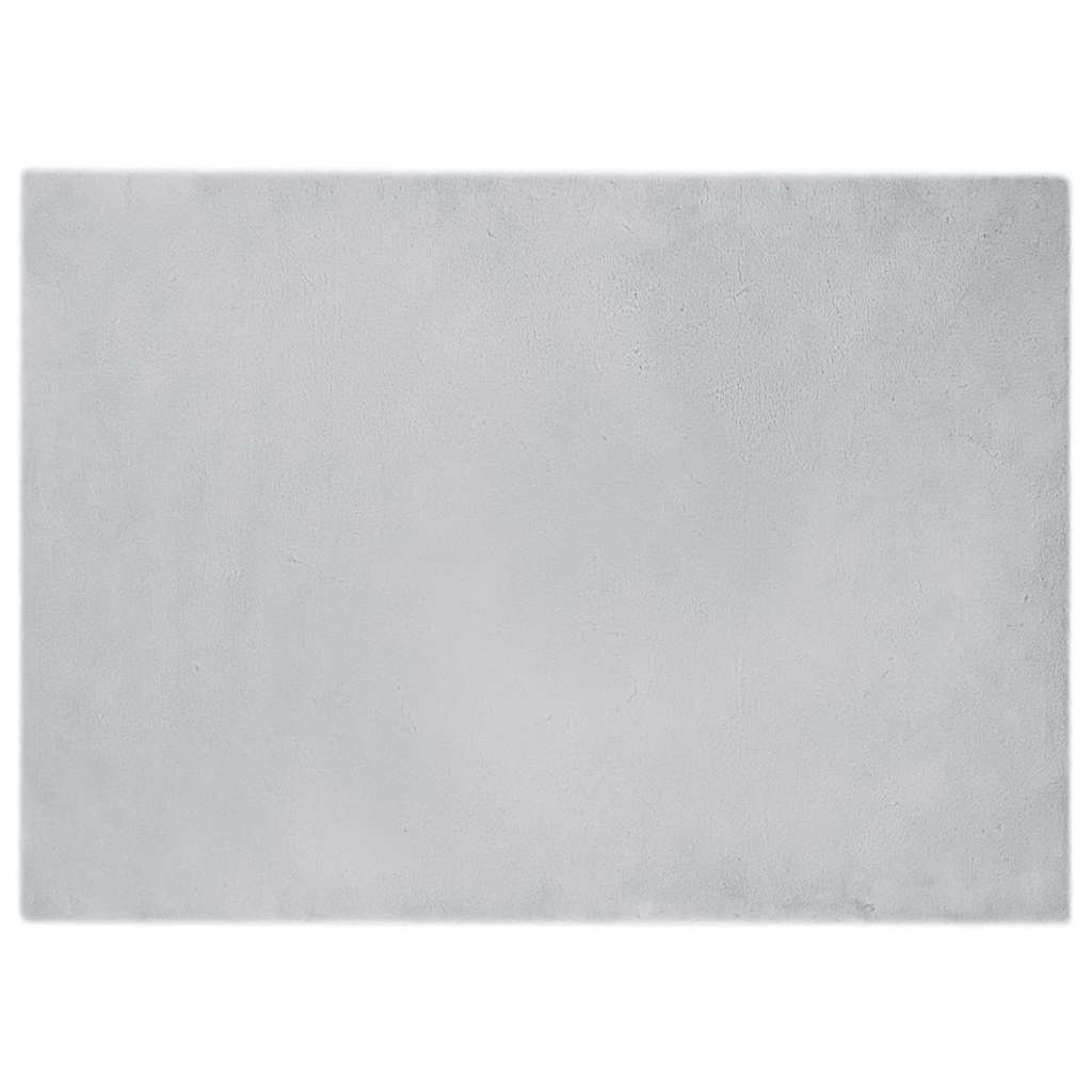 VidaXL Nep Konijnenbont Tapijt Grijs 240 x 340 cm Polyester