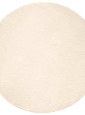 VidaXL Nep Konijnenbont Tapijt Crème Ø 200 cm Polyester