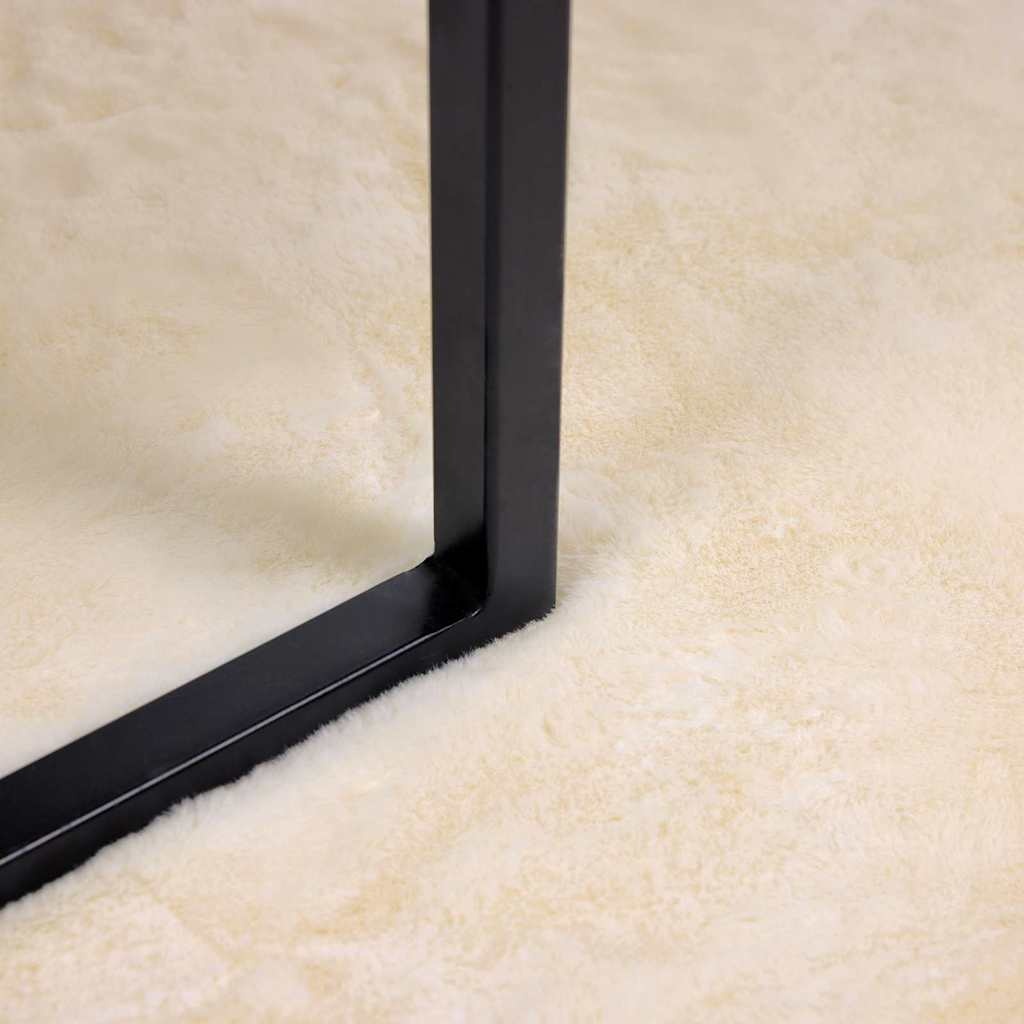 VidaXL Nep Konijnenbont Tapijt Crème Ø 120 cm Polyester