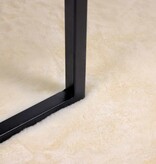 VidaXL Nep Konijnenbont Tapijt Crème 240 x 240 cm Polyester