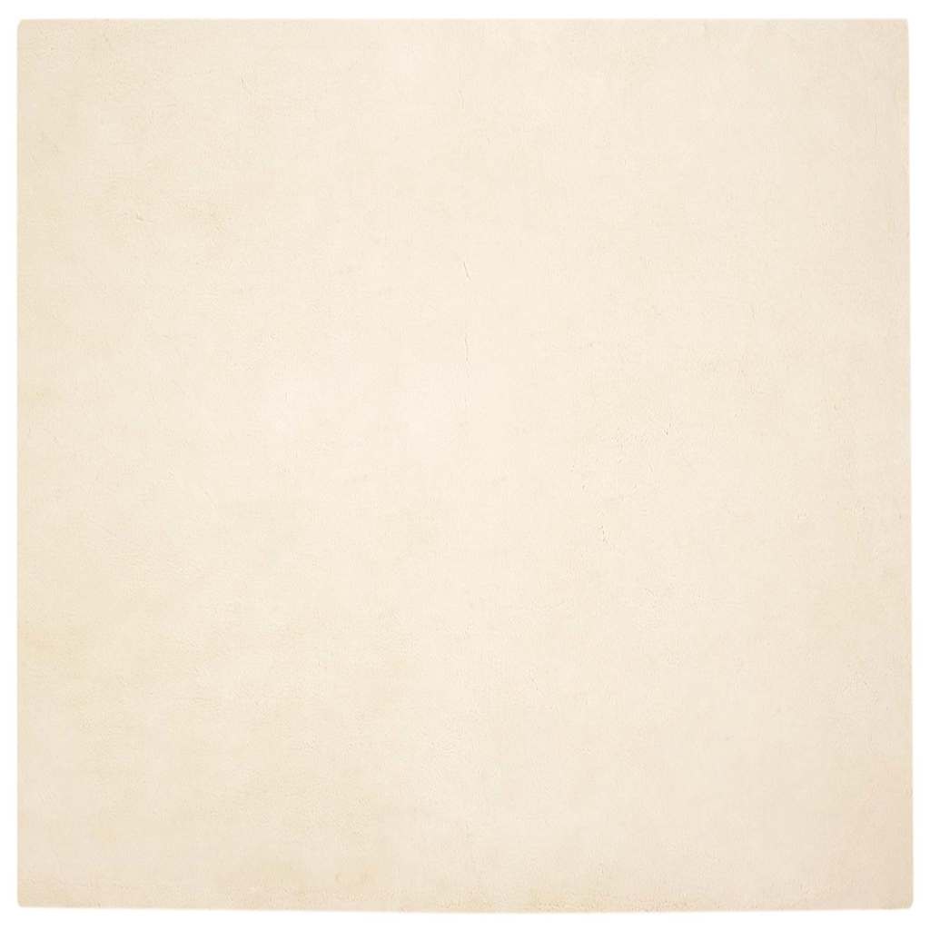 VidaXL Nep Konijnenbont Tapijt Crème 160 x 160 cm Polyester