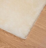 VidaXL Nep Konijnenbont Tapijt Crème 160 x 160 cm Polyester
