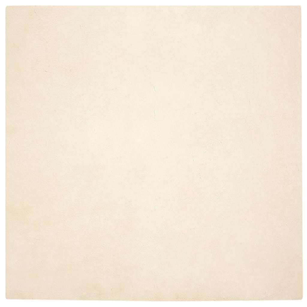 VidaXL Nep Konijnenbont Tapijt Crème 120 x 120 cm Polyester