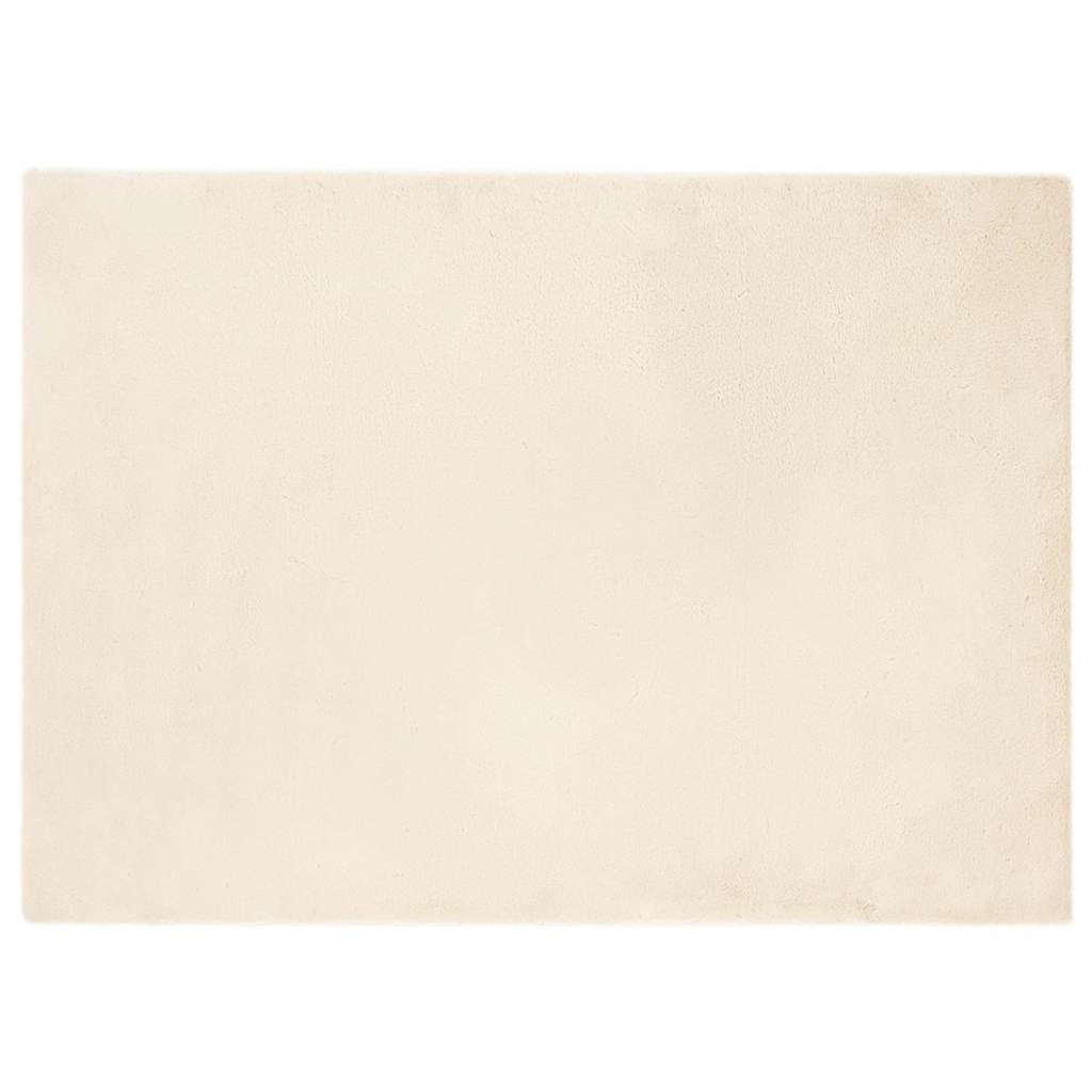 VidaXL Nep Konijnenbont Tapijt Crème 240 x 340 cm Polyester