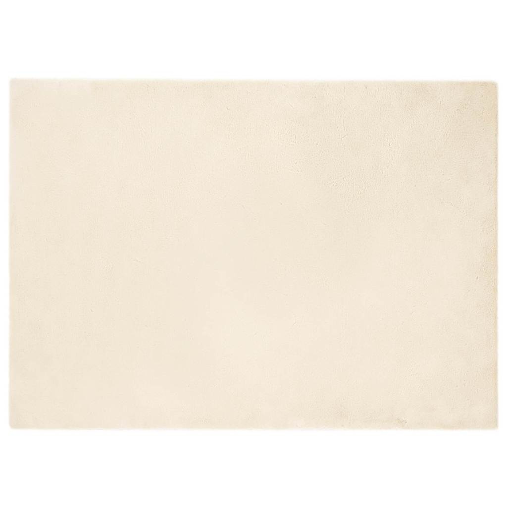 VidaXL Nep Konijnenbont Tapijt Crème 200 x 280 cm Polyester