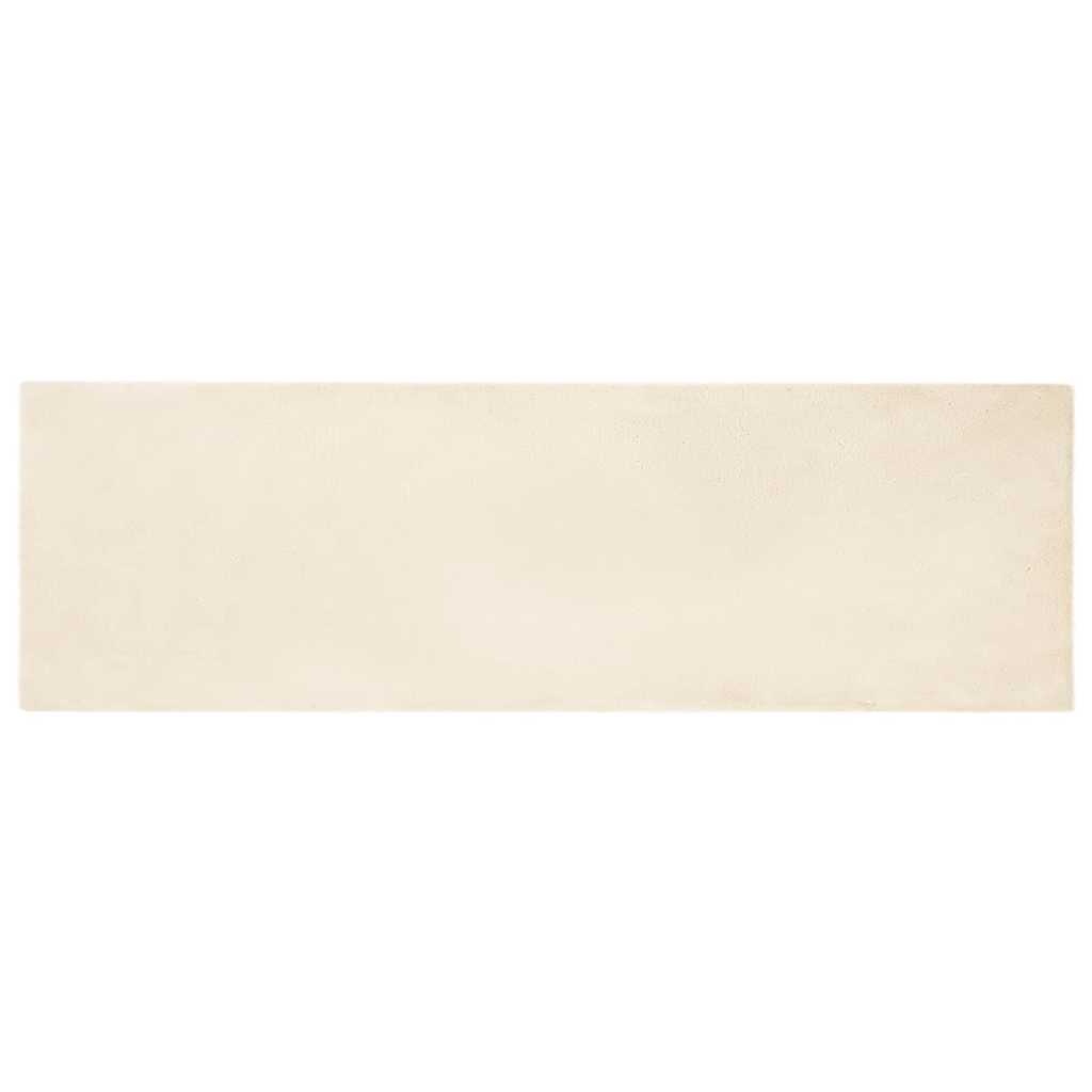 VidaXL Nep Konijnenbont Tapijt Crème 80 x 250 cm Polyester