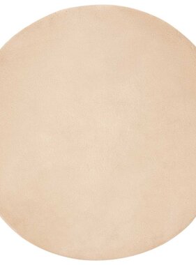 VidaXL Nep Konijnenbont Tapijt Beige Ø 160 cm Polyester
