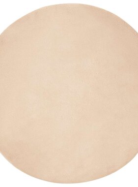 VidaXL Nep Konijnenbont Tapijt Beige Ø 120 cm Polyester